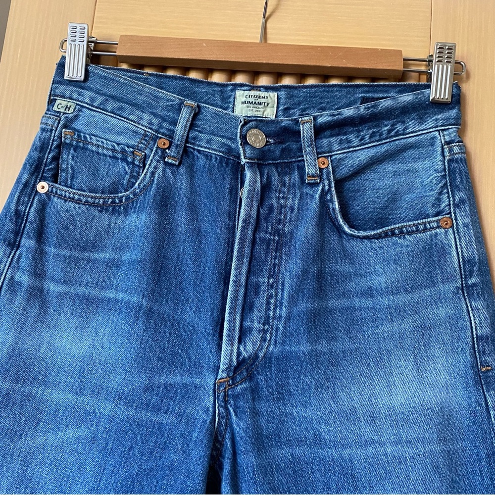 Citizens of humanity charlotte high rise straight jeans hold on indigo blue - Picture 7 of 16